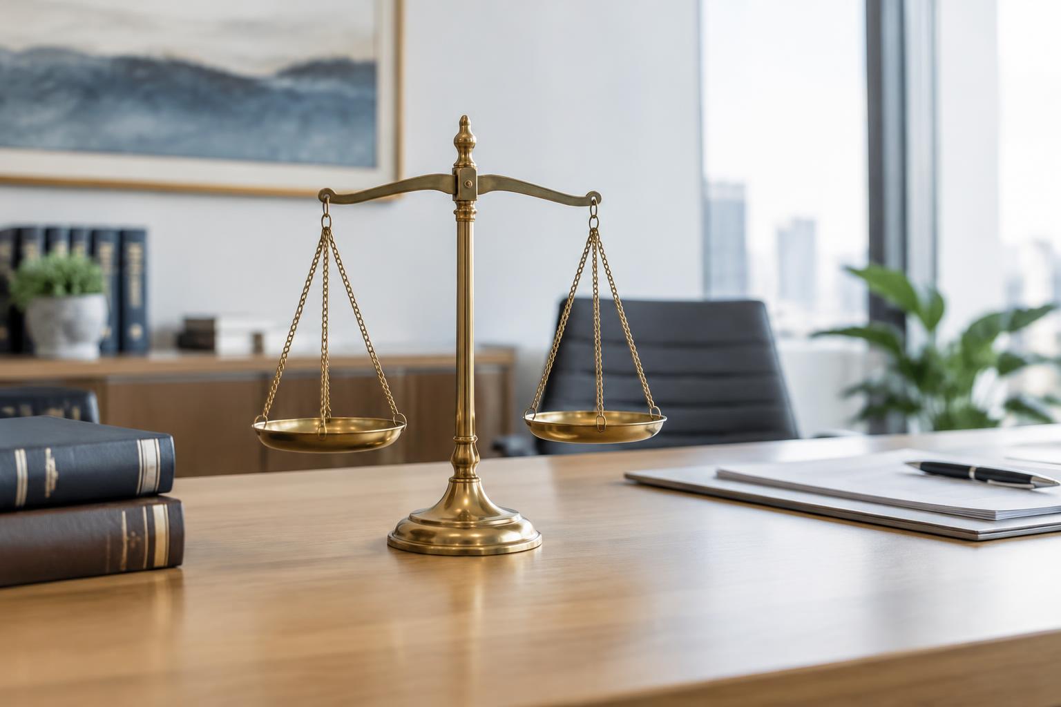 Balance de justice illustrant la protection juridique professionnelle
